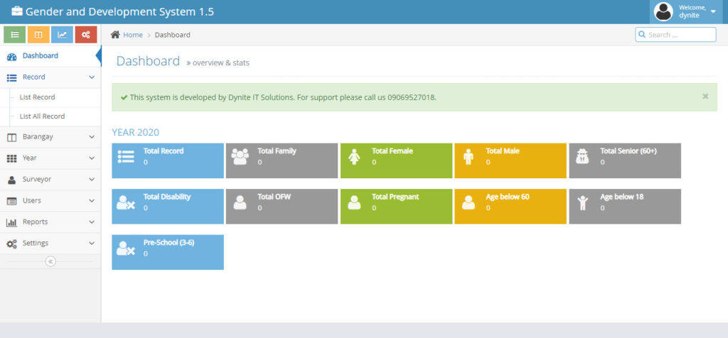 Gender and Development System - Dynite IT Solutions